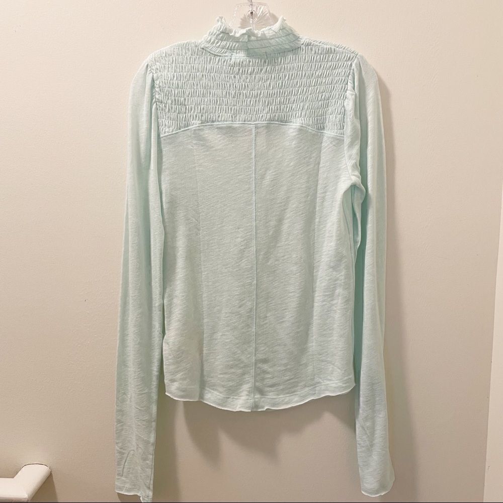 Free People Caroline Mock Neck Top - Size Large - Picture 2 of 8